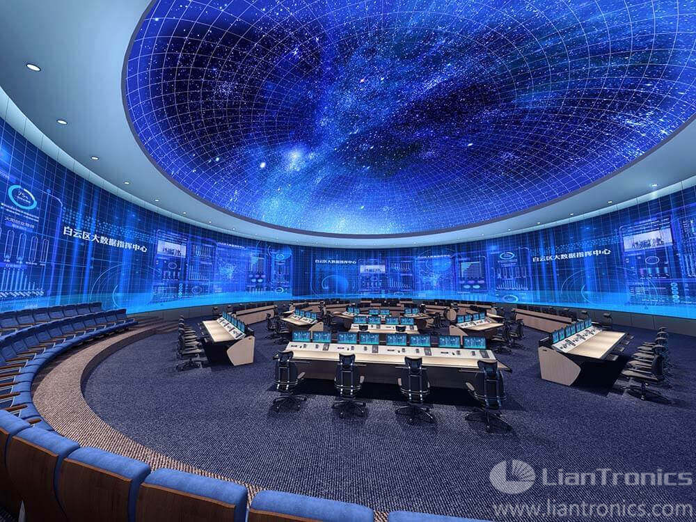 Parede de LED Panorâmico no Centro de Controle de Big Data guiyang, China